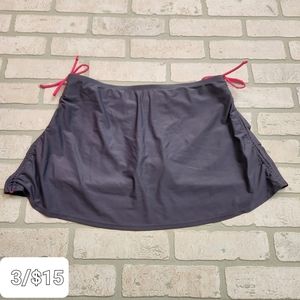 ZeroXposur Womens Grey Florescent Pink Swim Skirt Bottoms Size L